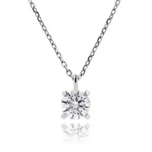 [하나다이아몬드]7부 천연다이아몬드 목걸이 [아이테르] 현대 감정서 4프롱 데일리 프로포즈 결혼예물 H...