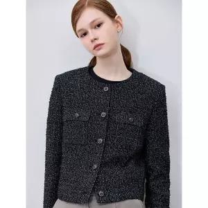 [쉬즈미스]프리미엄 에디션 글리터 트위드 플랩 자켓 택가격 678000원 _P392980960