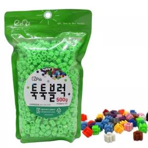 (9mm 500g_연두) 이지툭툭블럭 리필/블럭/블록/장난감/조립/유아/완구/창의/만들기/아기/초등/어린이