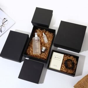 싸바리 기프트박스 블랙 13x13x5.5cm 무지 선물상자