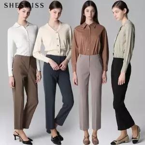 [하프클럽/쉬즈미스]슬림 스트레이트 슬랙스