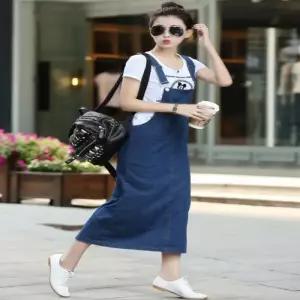 ONM 여름 여성 데님 멜빵치마 봄 점프수트 가을 롱 진청