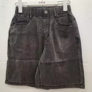 HC22 5부 쿨 블랙진 남아 여름용 블랙 허리밴드 스판 5부 청바지 25M1214