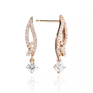 [하나다이아몬드]1부 랩다이아몬드 데일리 귀걸이 로엠 HNLDER0131