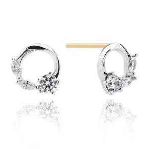 [하나다이아몬드]1부 랩다이아몬드 14k 18k 꽃잎 데일리 귀걸이 이브 HNLDER0121