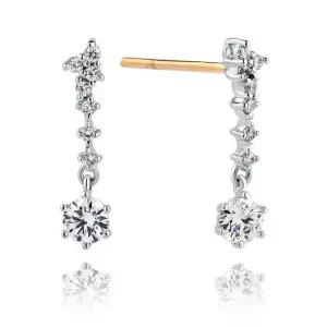 [하나다이아몬드]1부 랩다이아몬드 드롭 라인 데일리 귀걸이 비스 HNLDER0135