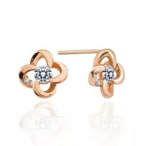 [하나다이아몬드]1부 천연 다이아몬드 귀걸이 [클로버] 네잎클로버 HNDER01933