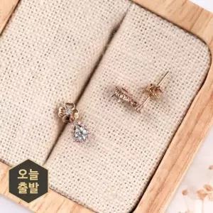 [하나다이아몬드]1부 다이아몬드 귀걸이 14K 18k 프로포즈 선물 기념일 선물 알리 HNDER01906