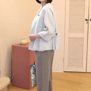 [쉬즈마담]J31694 로메 옆주름 여름 통소매 정장자켓 엄마옷