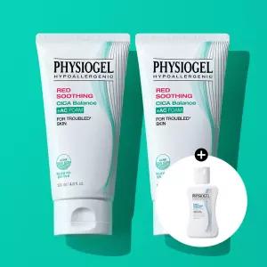 피지오겔 레드수딩 시카밸런스 플러스 AC 클렌징폼 120ml x2개 트러블진정+() DMT 로션 50ml