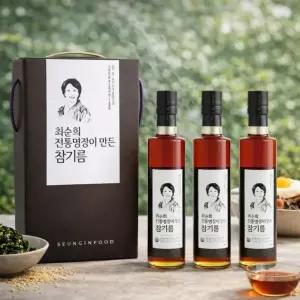 [트리오]최순희 전통명장이 만든 참기름 선물세트 (3개입/300ml)
