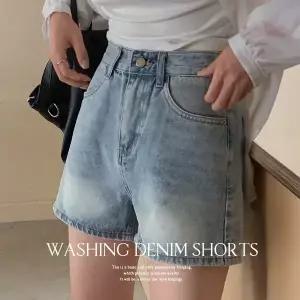 핫핑 [군살커버템] 페트리 워싱 데님 숏팬츠