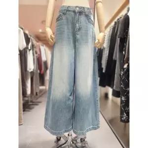 [러브앤쇼](천안아산점)워싱 와이드 데님팬츠GCFJGPT06