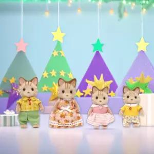 실바니안 줄무늬고양이 가족 피규어 인형 모형 수집 장난감 동물 냥이 조카 여아 선물