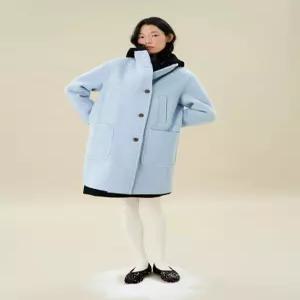 [빈폴레이디스]핸드메이드 밴드넥 코트 스카이블루 (BF4X30C09Q)