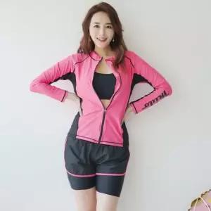 S7554 C핑크래쉬가드 숏팬츠래깅스3P SET 엄마옷