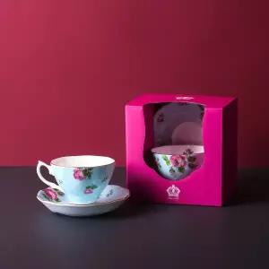 [롯데백화점]로얄알버트 뉴황실장미 커피잔 1인조 (폴카블루)