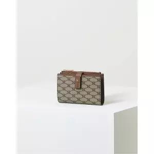 국내 매장판 헤지스 vk 지갑 선물포장HIWA3F884W3_ 여성용 브라운 로고패턴 가죽 중지갑 여성 여자 정품