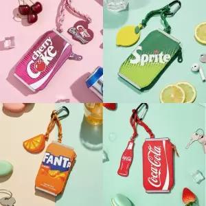 코카콜라 카라비너 파우치 거울 키링 열쇠고리