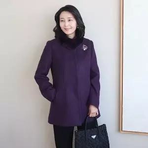 [쉬즈마담]J31746 보석브로치 렉스카라 알파카코트 50대 엄마옷