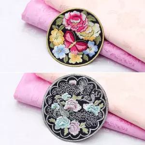 소잉데일리]한복 원형 자수 장식 대 2종 당의 앞 어깨 조바위 옆 가방 등 부자재 와펜