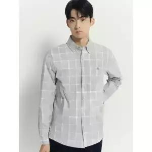 [빈폴] 하운드투스 그리드 체크 셔츠 그레이 (BC4764O013)