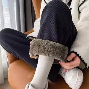 [라일리여성의류] Rly 융 기모 코듀로이 밴딩 배기 팬츠 융털 겨울 골