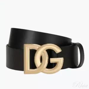 [돌체앤가바나] DG 로고 버클 가죽 벨트 블랙 골드 145456231
