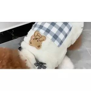 집사사랑 체크포켓 플리스 티셔츠