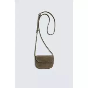 ZARA 자라 미니 레더 크로스백 카키 그린