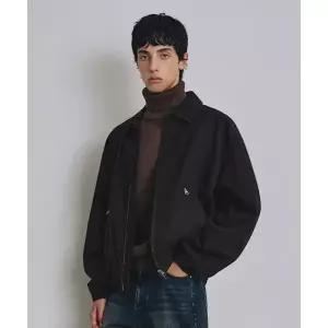 매장정품 커스텀어클락 COSTUME O’CLOCK 코튼 커브드 워시드 블루종 자켓 블랙 COOSJK042BLACK 111793