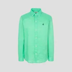 [백화점정품] 빈폴 티셔츠 [25SS]남녀공용 리넨 솔리드 셔츠 애플그린 (BC5364C22K)