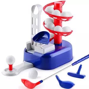 IPlay, iLearn 여아용 핑크 골프 장난감 세트, 왼쪽 및 오른쪽 클럽 헤드, 만 3-5세 아동용 야외 스포츠 장