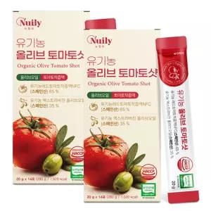 뉴일리 유기농올리브토마토샷 20gx14포x2박스  NFC착즙 HACCP인증시설제조