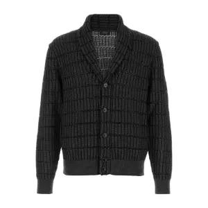 그리드 코튼 리넨 숄 카라 가디건 UMIQ0LPDK13 1012