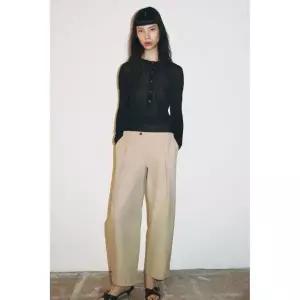 국내배송 자라 ZARA 여성 피셔맨 니트 스웨터 블랙 5536049800 1852306