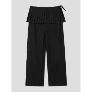 [국내백화점] 에잇세컨즈 코튼 플리츠 스커트 팬츠 블랙