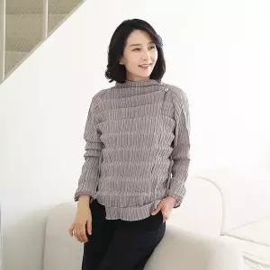 [쉬즈마담]J31789 입체플리츠 피아노 랩블라우스&가디건 엄마옷