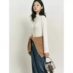 빈폴레이디스 B. my 레이어드 디테일 터틀넥 티셔츠 - 아이보리 1143450