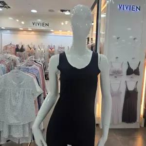 [비비안]봉제선 없는 프리컷 잔골지 스판 여성런닝 RU7223-BK_HDD