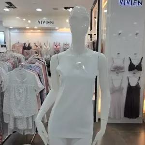 [비비안]봉제선 없는 프리컷 잔골지 스판 여성런닝 RU7223-WH_HDD