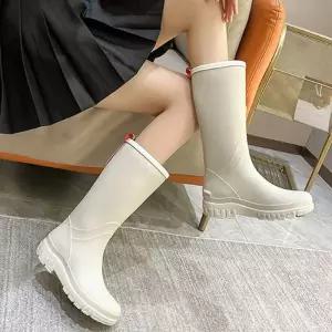 [오노마] ONM 여성 귀여운 예쁜 심플 디자인 롱 레인 부츠 스타일