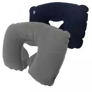 [콩심팥심]휴대용 에어풍선식C형 목배개 캠핑 여행목배게