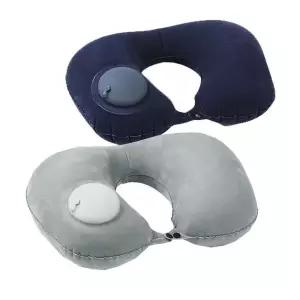 [콩심팥심]누름식 펌핑 여행용 목쿠션 위생공기주입 휴대용 베개
