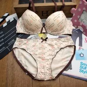 [3단계]레터링 옐로80B 주니어속옷 주니어브라 세트