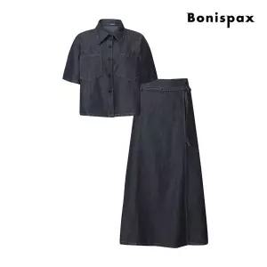 [보니스팍스](의정부점)오피스룩 썸머 데님 투피스 (XQ3ST003M0)