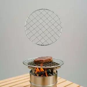캠핑용 304 스테인리스 원형 석쇠 13cm 1인용 고기 불판 구이망