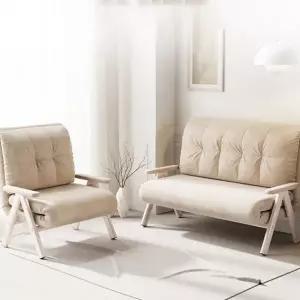 패브릭 소파 베드 1인용 2인용 자취방 접이식 소파 베드 원룸 등받이 간이 의자