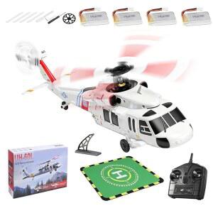 성인 조종사를 위한 브러시리스 파워, 170 2.4G UH-60L 가능한 유지 4 헬리콥터 광학 - 및 RC 위치 로터 기능을 플라이바리스 4CH 스로틀 흐름 고도 WL 클래스 갖춘 항공기 모델 K270 조절 SkyPlayoRC 지정 RTF