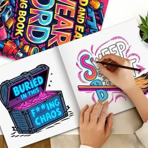 20가지 스트레스 해소 패턴 위한 재미있는 그래피티 드로잉북 성인용 대담하고 편안한 컬러링북